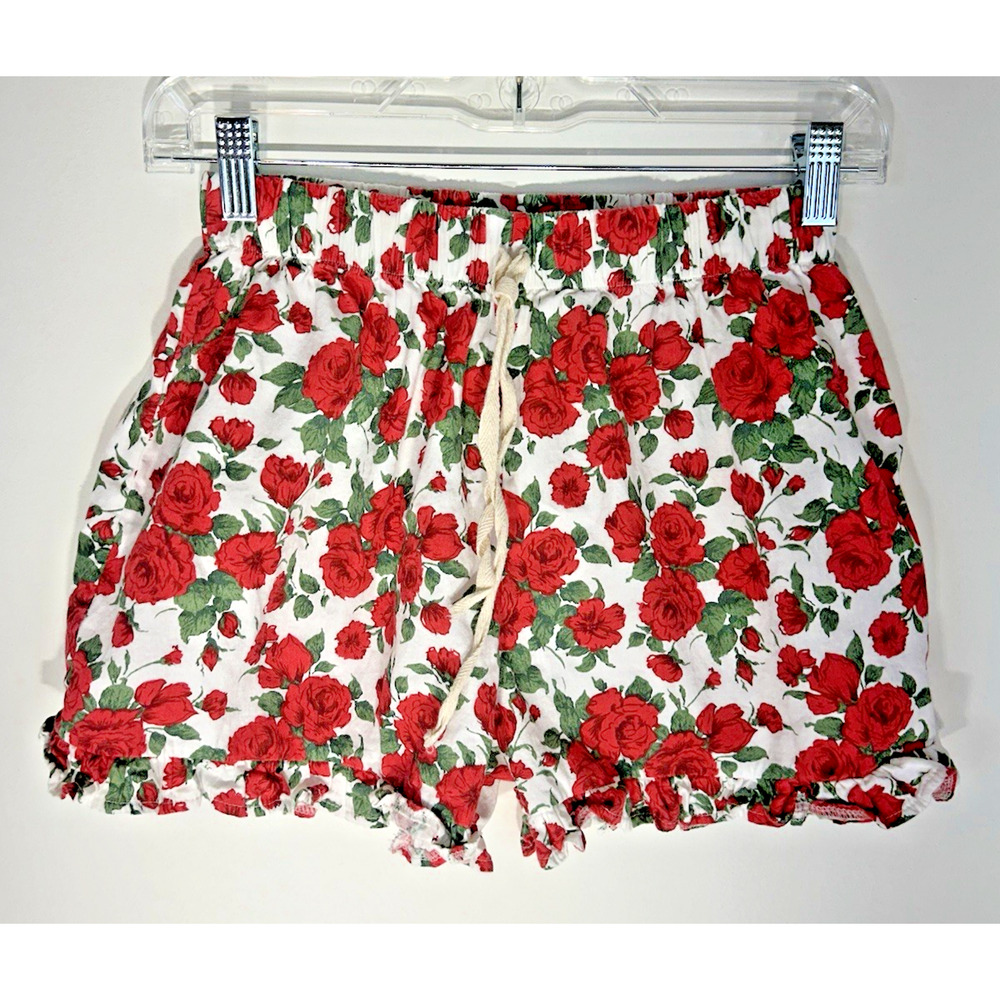 Cozy core  comfy Violet & Brooks Red‎ rose Lounge/Pajama Shorts Size XS/S